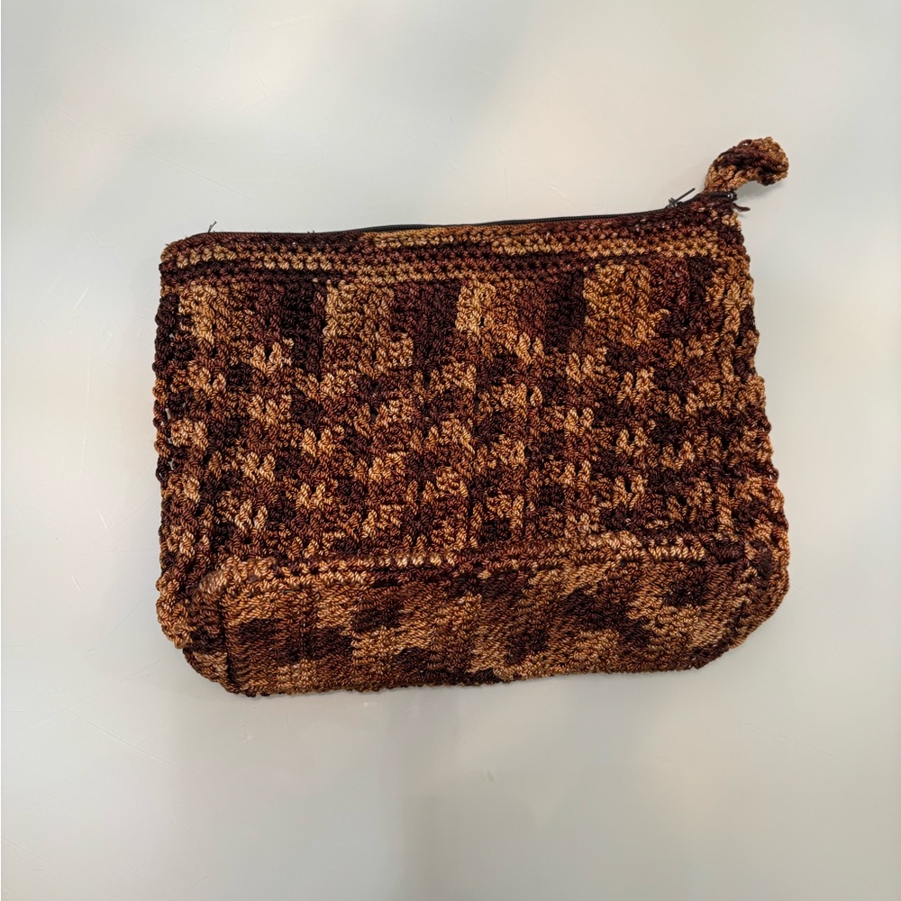 HOT SALE 🔥 Brown Patterned Crochet Women's Bag